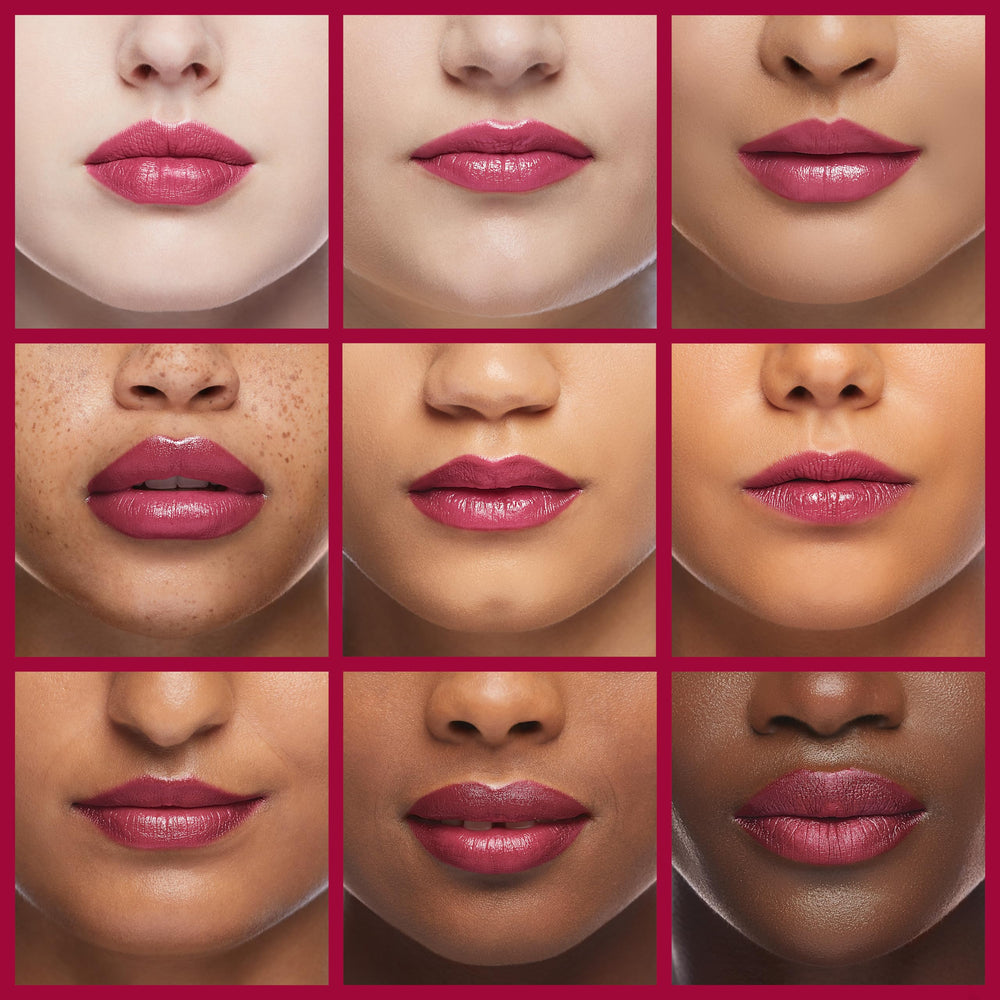 REVLON Super Lustrous Lipstick application close-up showing creamy texture.
