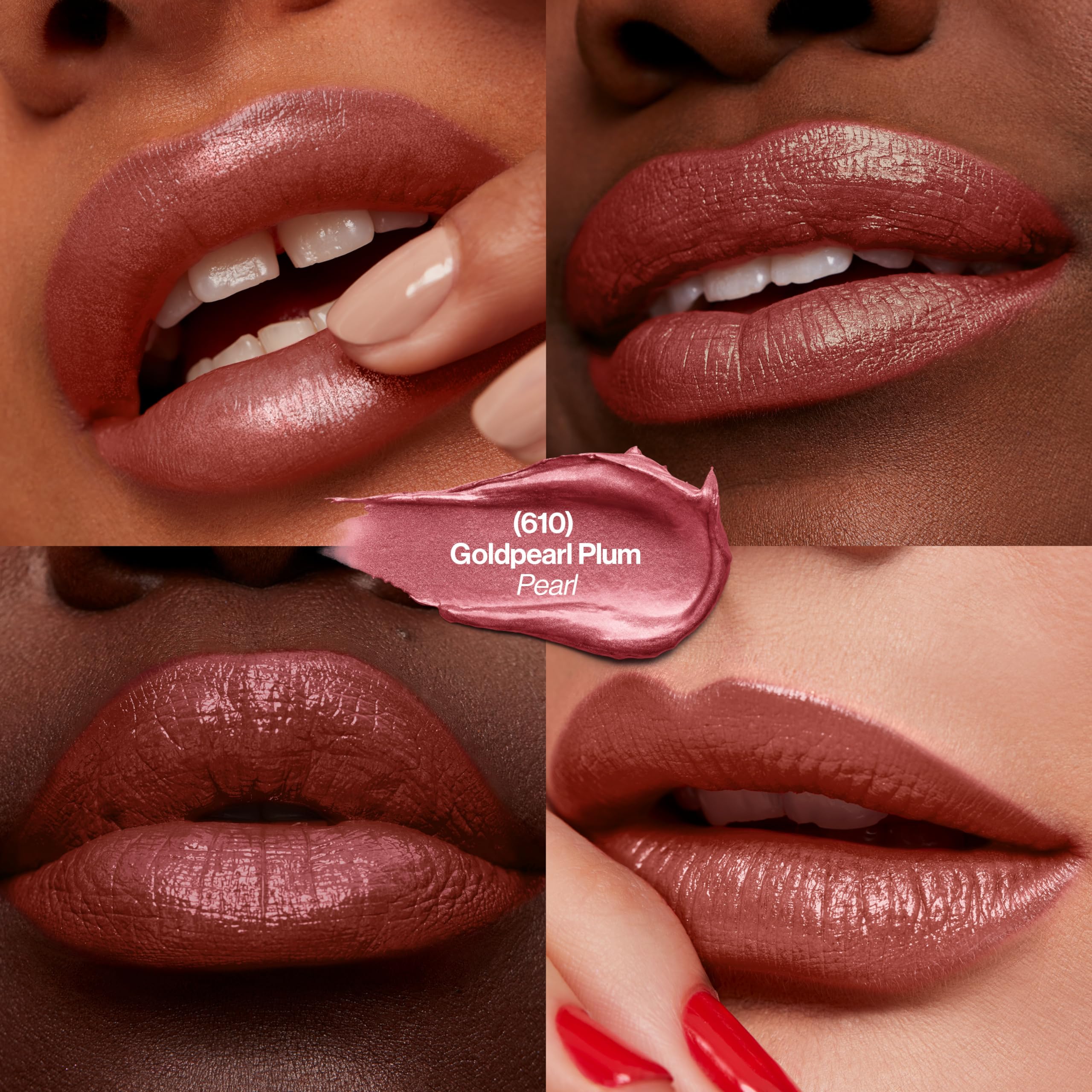 Revlon Super Lustrous Lipstick Goldpearl Plum cream glides on smoothly for comfortable wear.