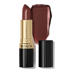 REVLON Super Lustrous Lipstick shade 804 Rumberry swatch on lips with creamy finish.