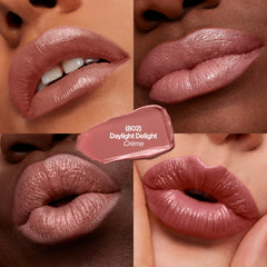 REVLON Super Lustrous Lipstick Daylight Delight on lips demonstrates a soft, fuller-looking effect.