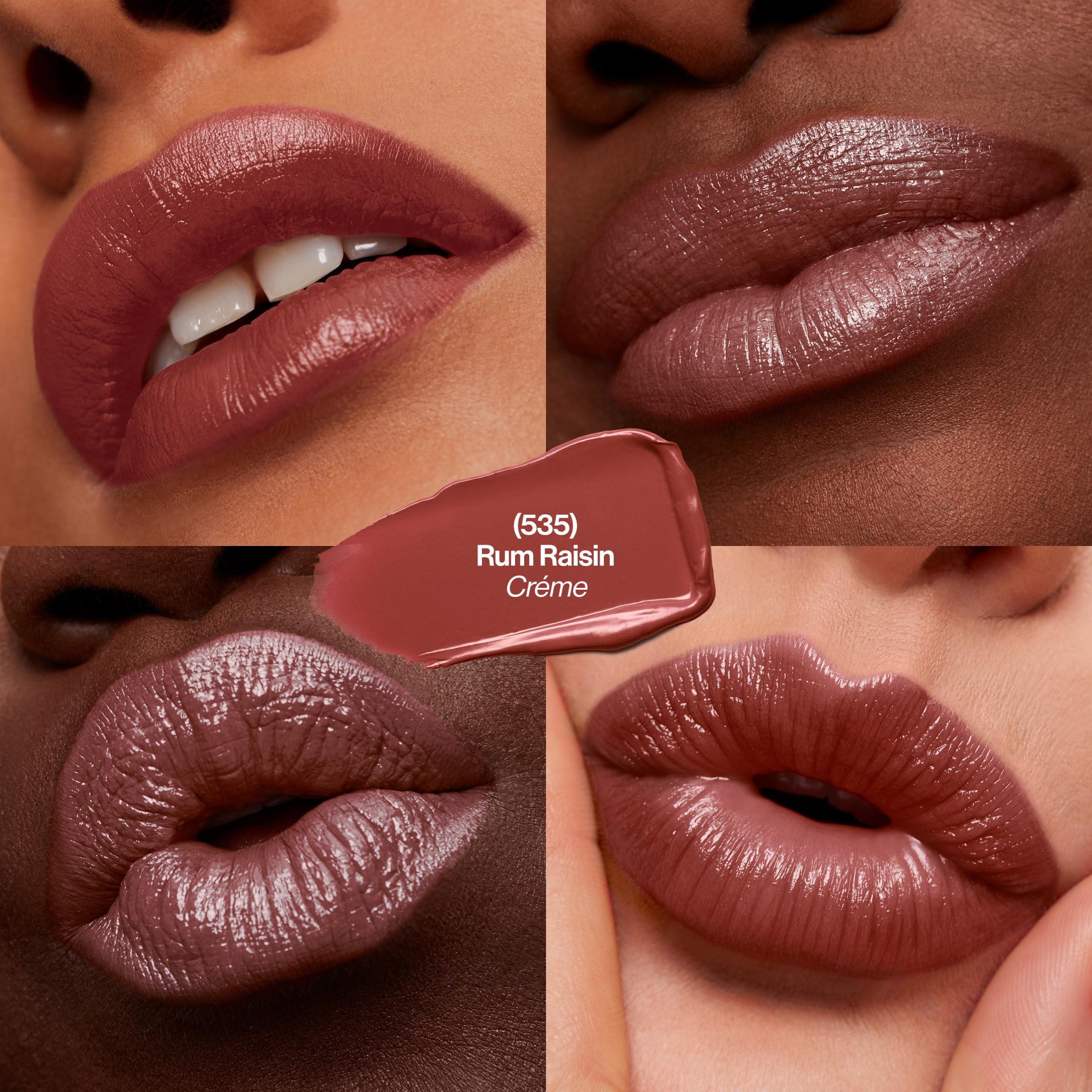 Creamy formula detail capturing lightweight color on lips.