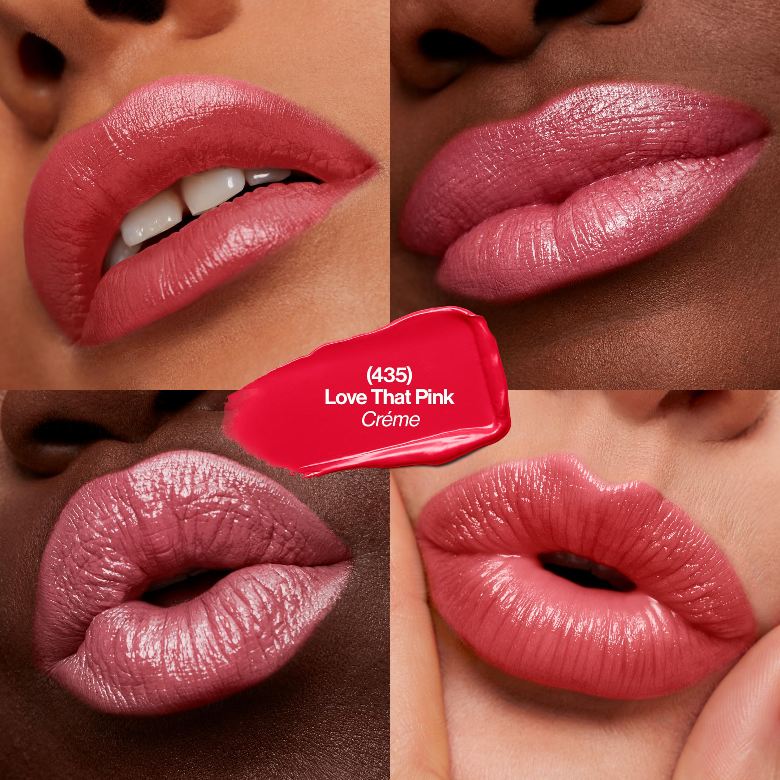 Revlon Super Lustrous Lipstick love that pink swatch on skin for vibrant color