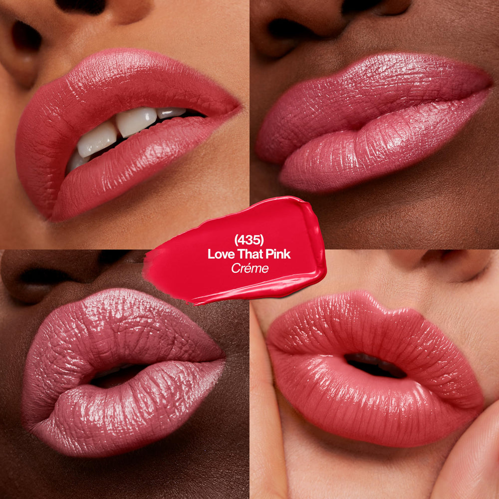 Revlon Super Lustrous Lipstick love that pink swatch on skin for vibrant color