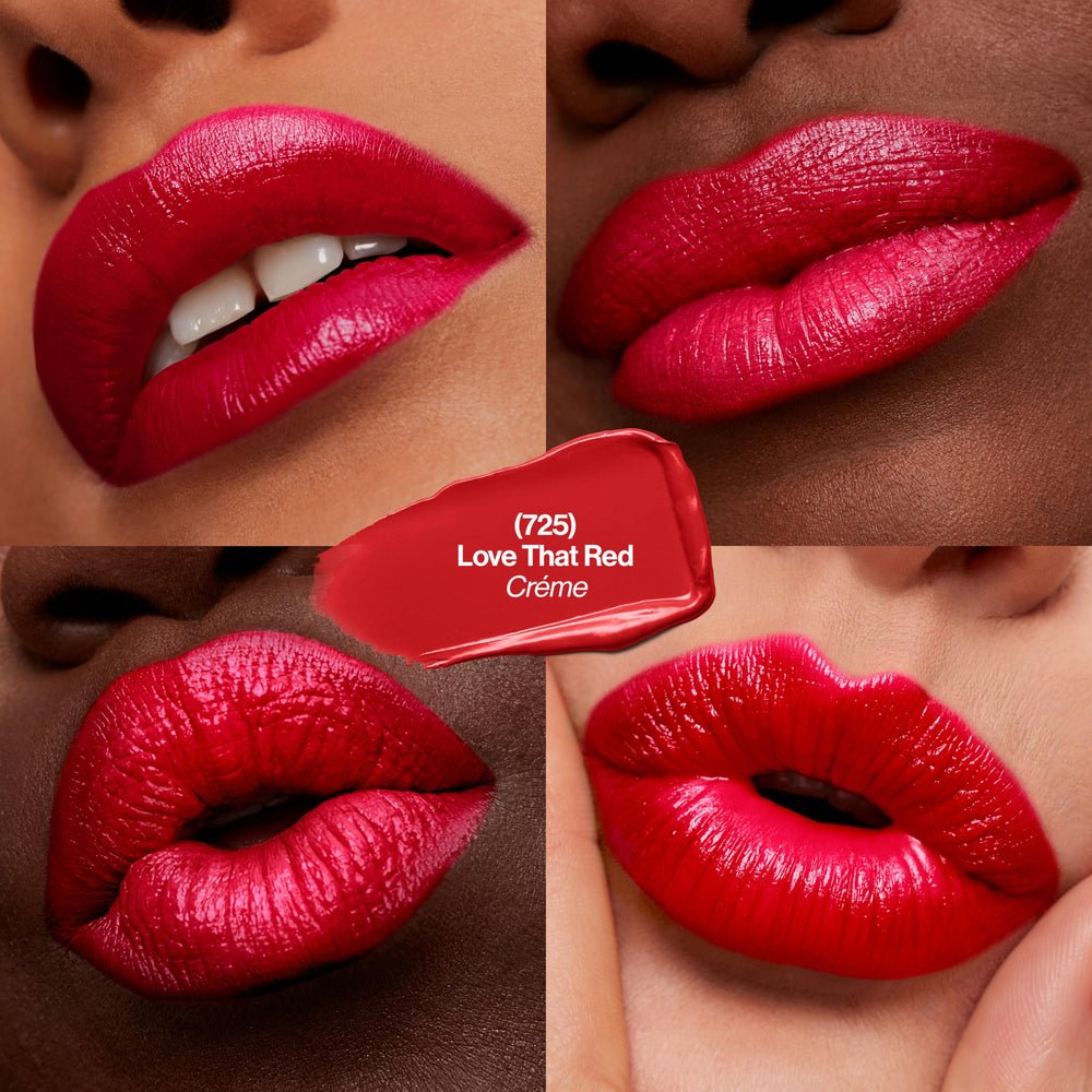 REVLON Super Lustrous Lipstick Love That Red 725 tube, bold daytime color.