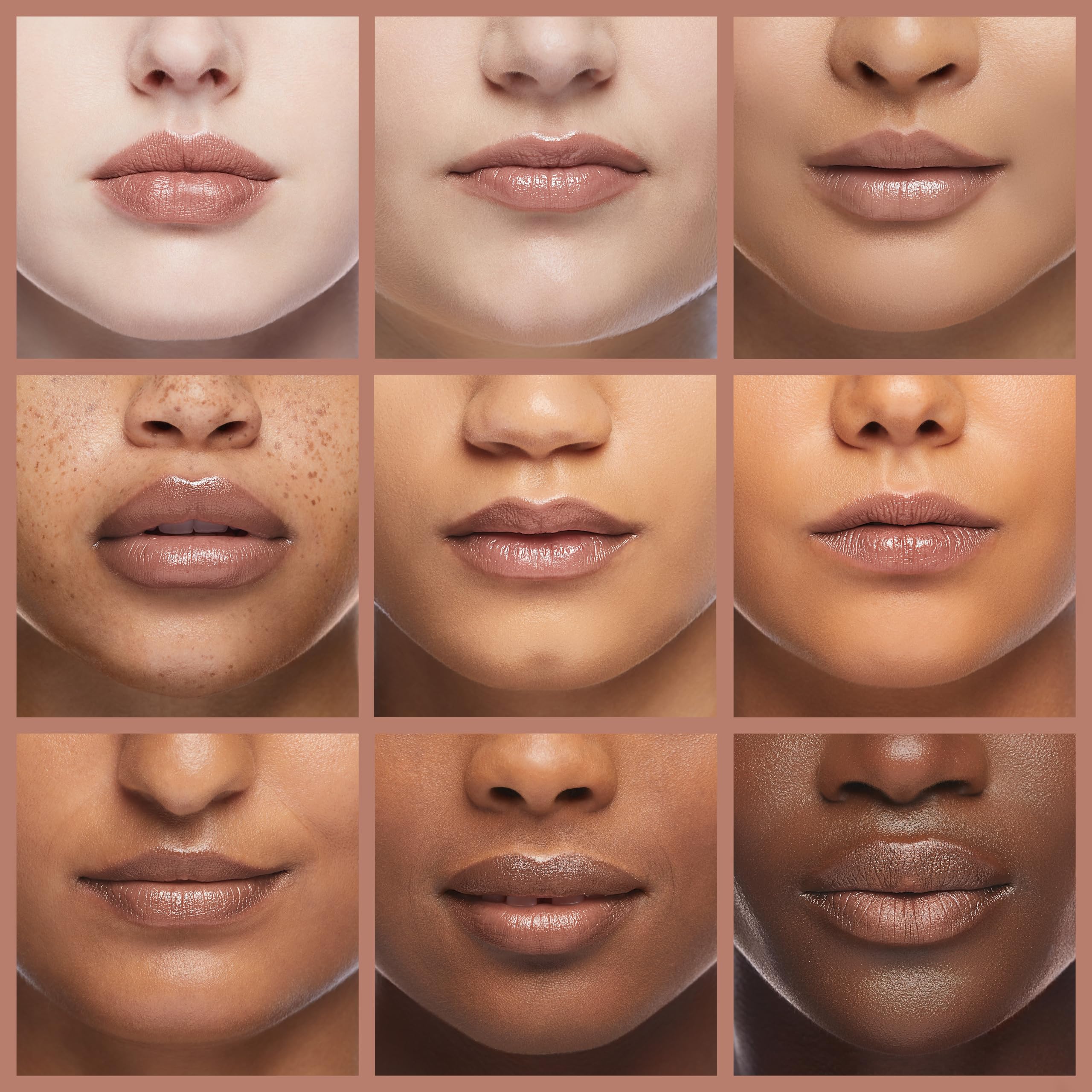 Revlon Super Lustrous Lipstick Soft fuller look close-up highlights minimized lip lines.