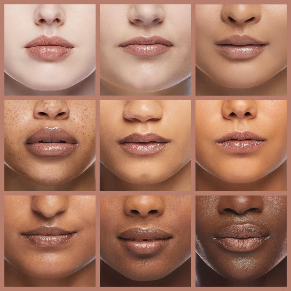 Revlon Super Lustrous Lipstick Soft fuller look close-up highlights minimized lip lines.