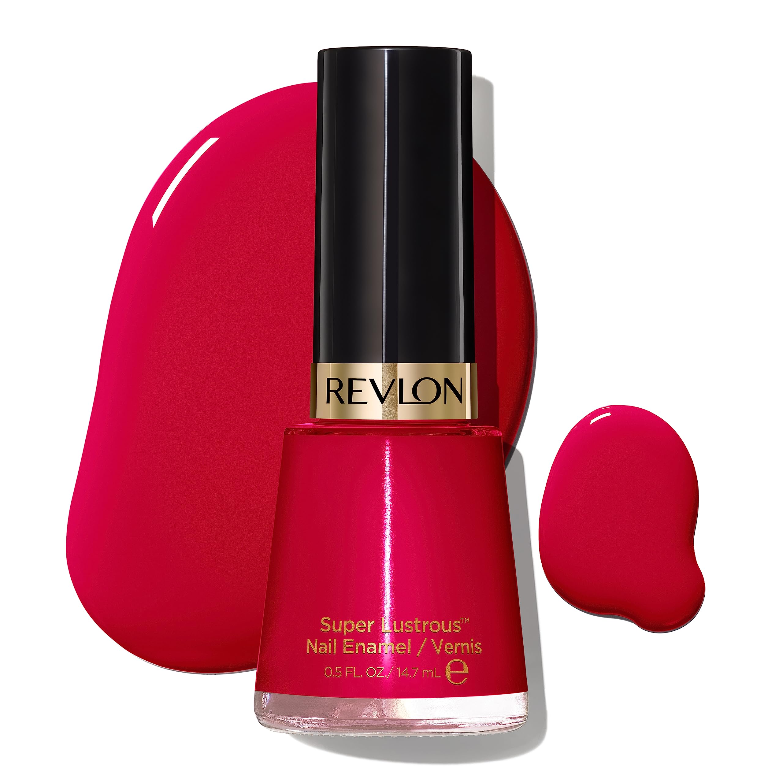 REVLON Super Lustrous 680 Revlon Red bottle close-up with high shine