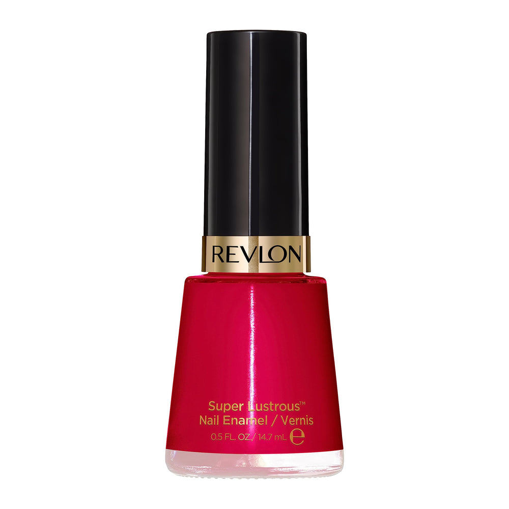 REVLON Super Lustrous 680 Revlon Red nail polish swatch showcases chip-resistance