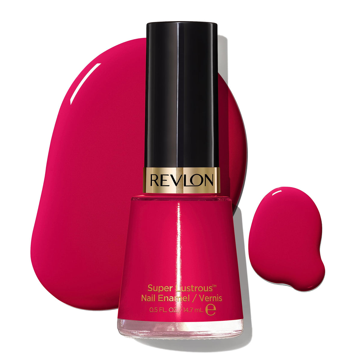 REVLON Super Lustrous Nail Polish Cherries In The Snow bottle showing long-lasting shine.