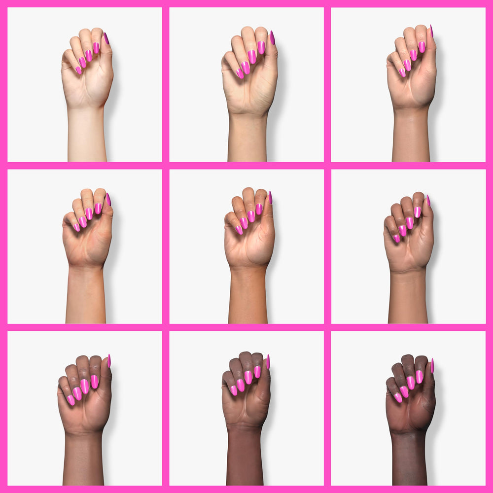 High-shine finish adds a glassy look to any shade.