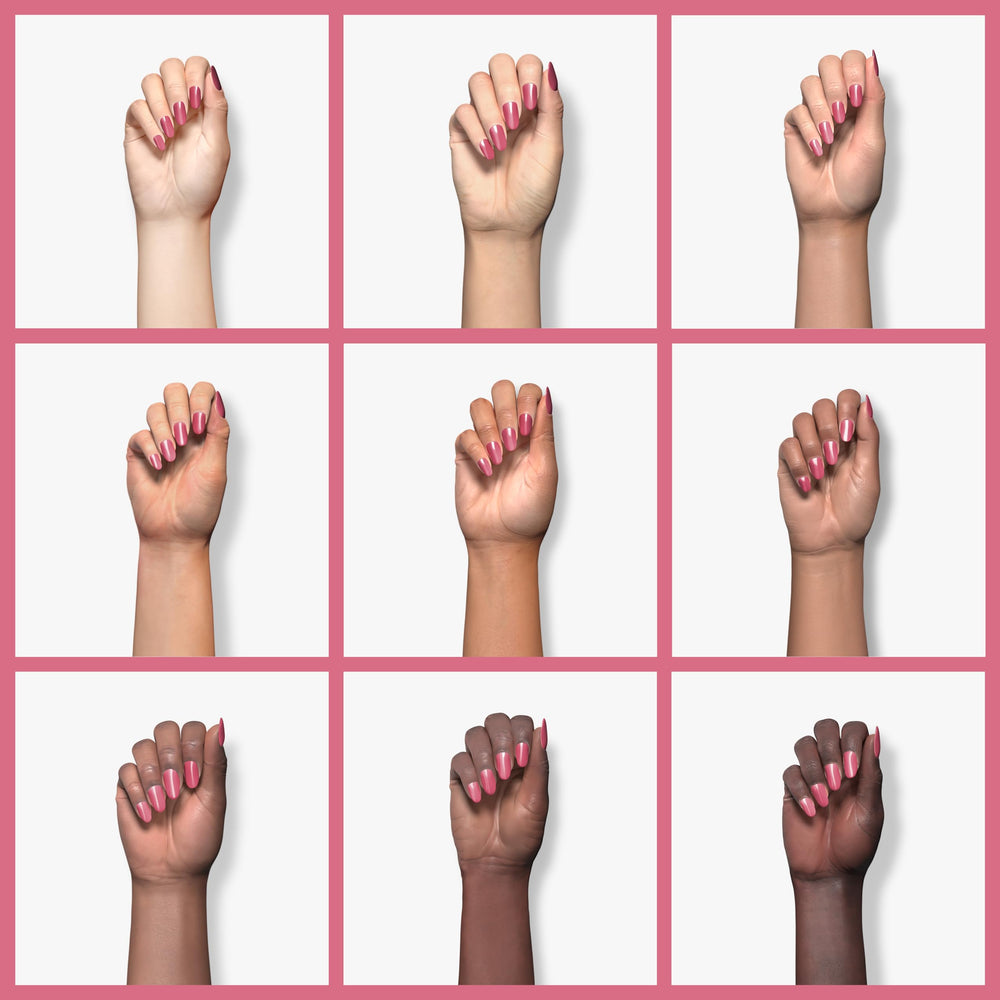 Revlon Super Lustrous Iced Mauve close-up reveals glossy finish and chip-resistant formula.
