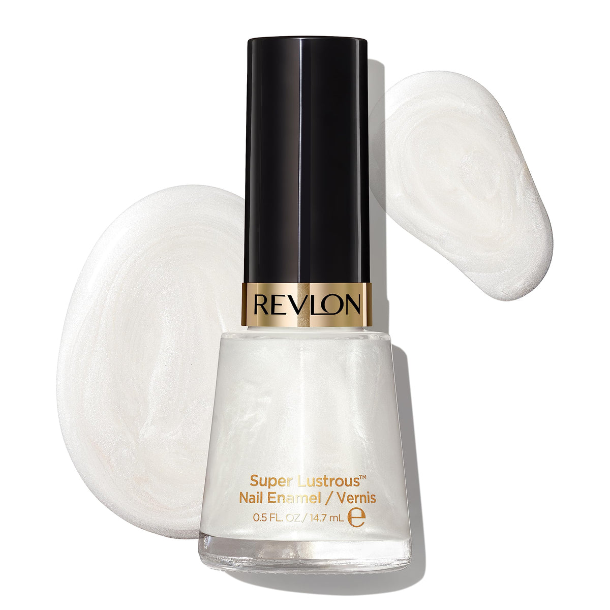 REVLON Super Lustrous Nail Polish Pure Pearl bottle showcases a high-gloss finish.