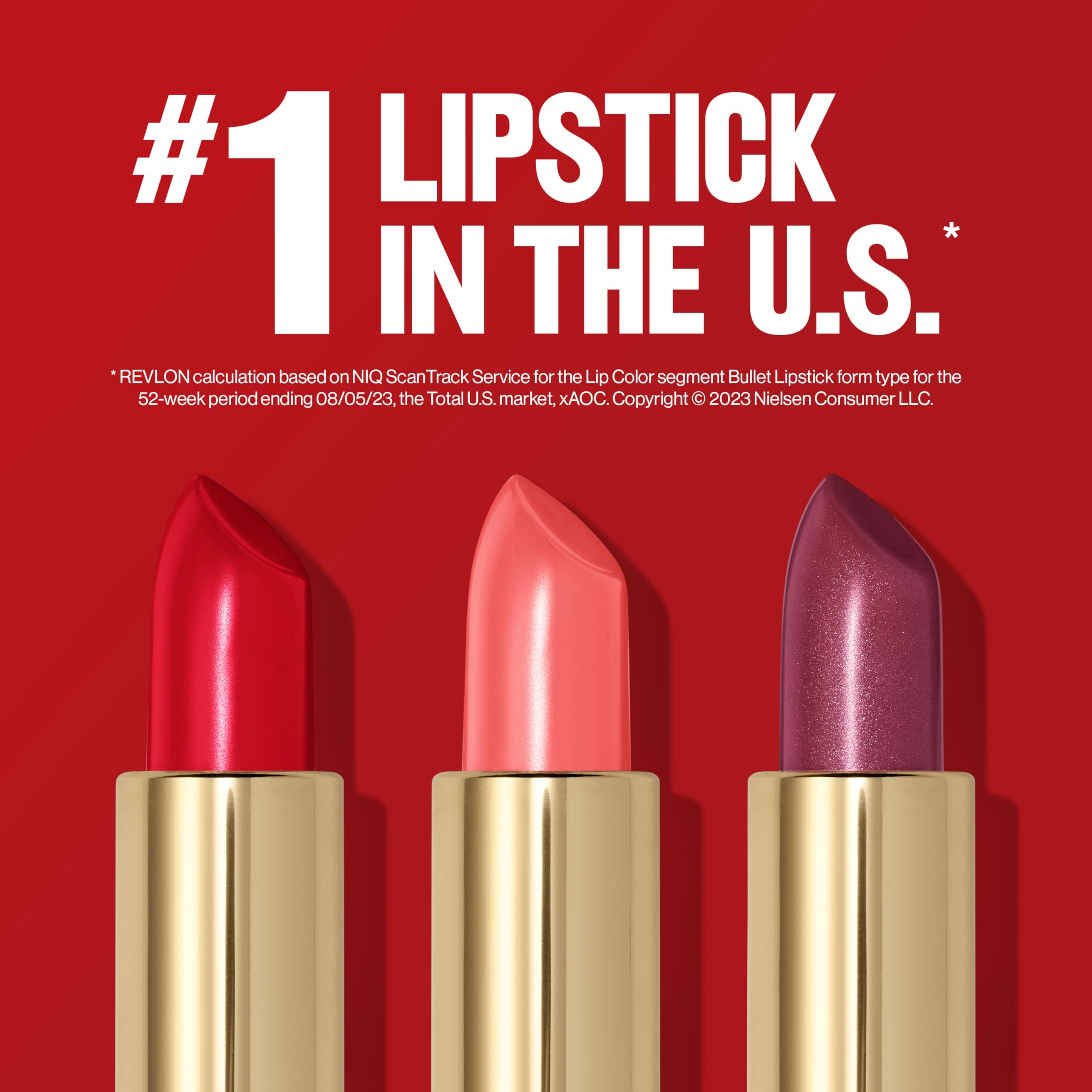 Revlon Super Lustrous Rose Velvet shade range display highlighting variety