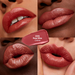 Revlon Rose Wine lip closeup highlights soft, fuller-looking lips.