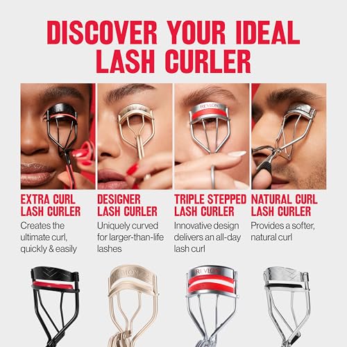 REVLON triple-stepped lash curler tug-free curl experience