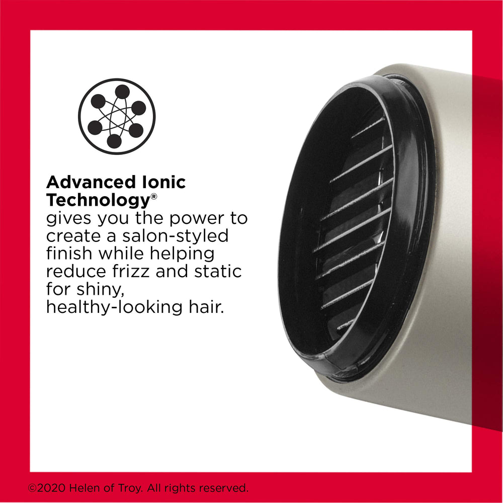 REVLON Turbo Hair Dryer ceramic coating delivers even heat for gentler drying.