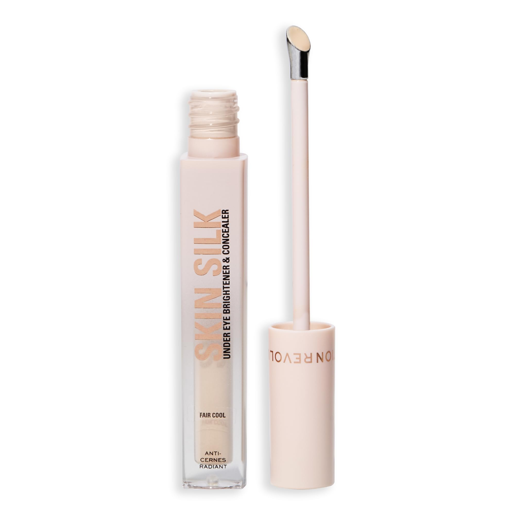 Revolution Beauty London Skin Silk Radiant Serum iluminador con aplicador metálico enfriante para inicio fresco