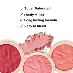 Revolution Beauty London blush, pigmentación rica en Pop My Cherry, ideal para tonos de piel medios y oscuros
