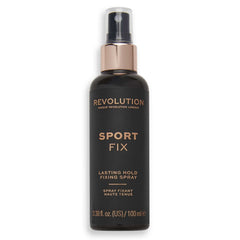 Revolution Beauty London Sport Fix sprayer closeup for lasting makeup.