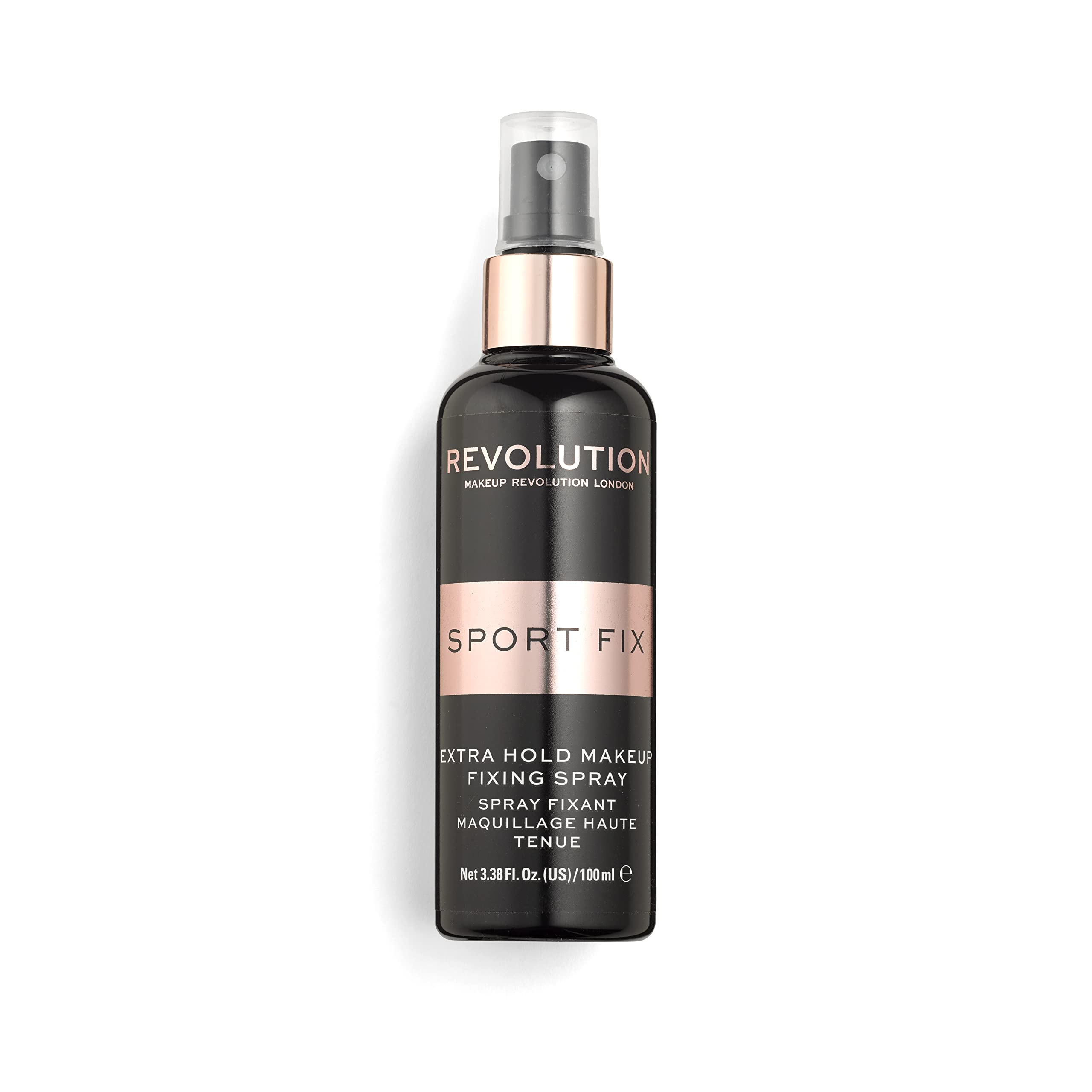 Revolution Beauty London Sport Fix spray during a workout setting.