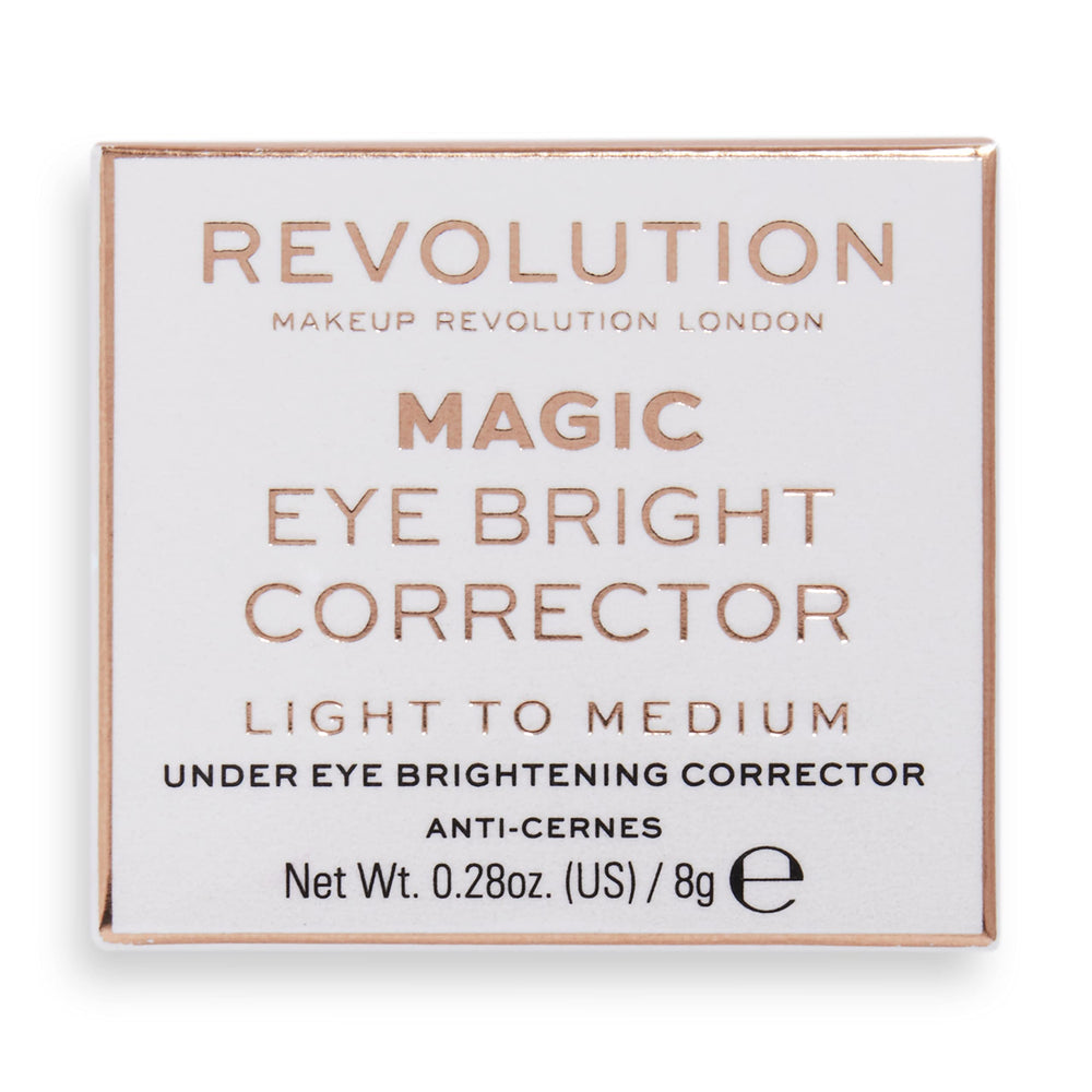Revolution Eye Bright under eye corrector bottle shows sleek packaging and smooth finish