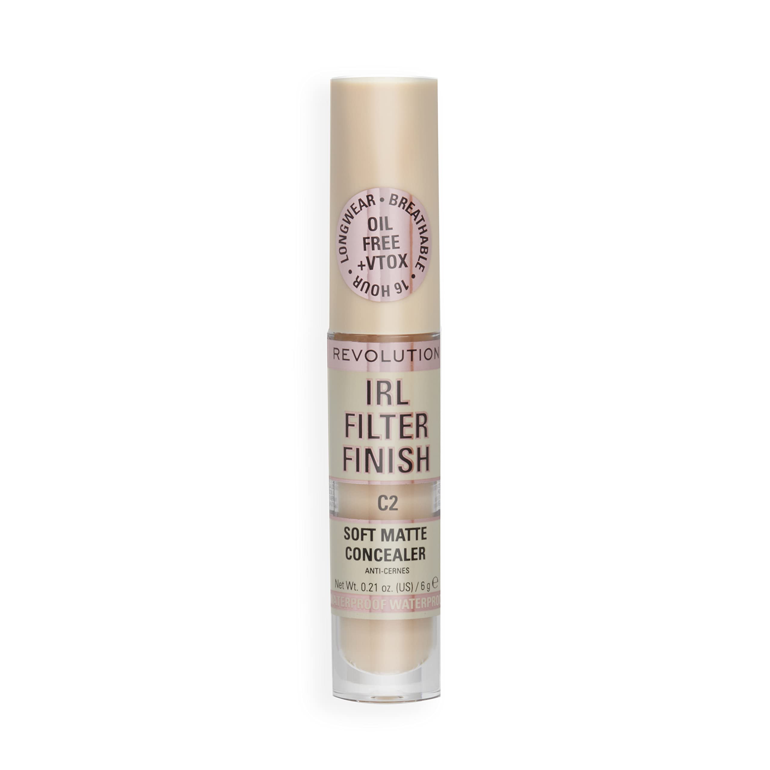 Revolution IRL Filter Finish Concealer offers 30 shades for diverse skin tones.