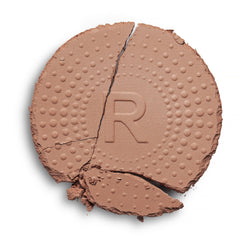 Revolution Mega Bronzer Powder swatches showing four shade options for all skin tones.