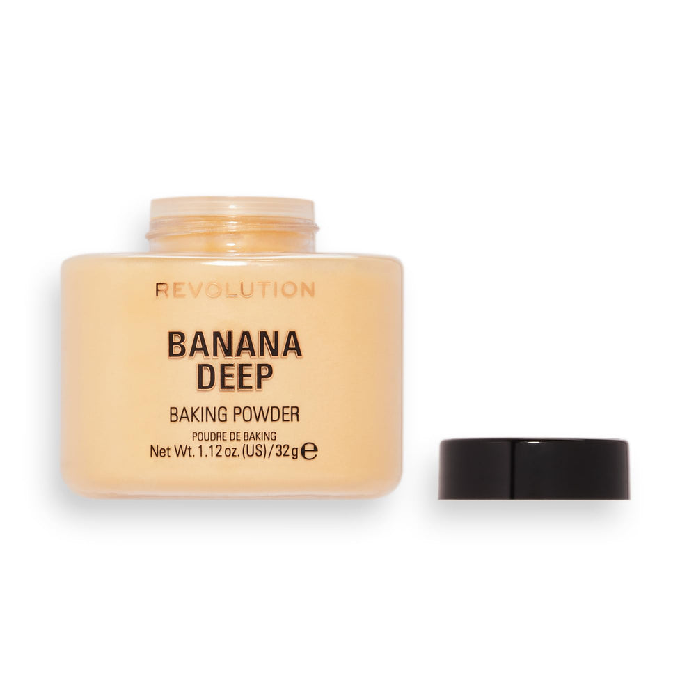 Revolution Polvo Banana Deep acabado satinado para piel media a morena.