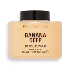 Revolution Polvo Suelto Banana Deep para fijar base y controlar brillos.