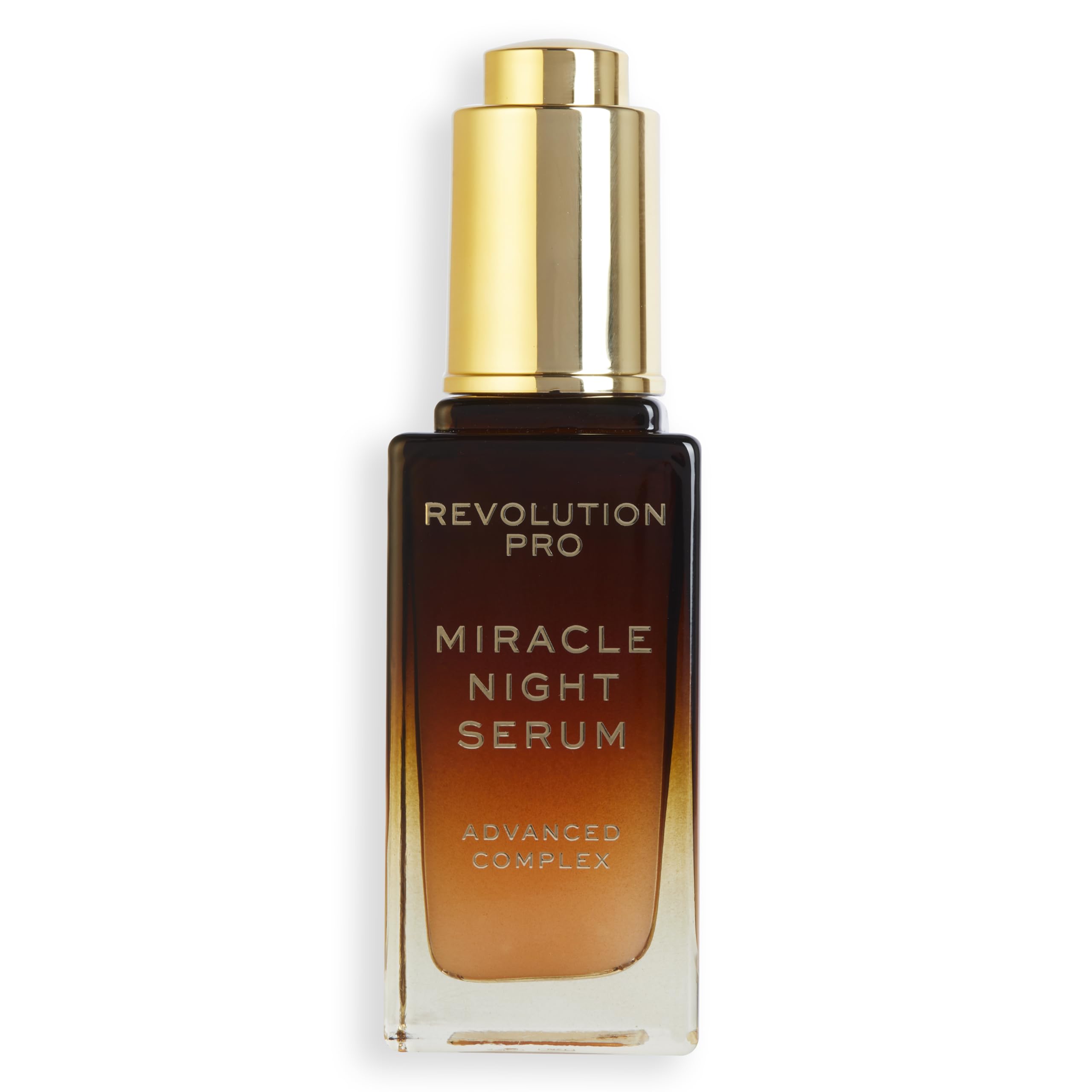 Close-up of the Revolution Pro Miracle Night Rescue Serum dropper for easy nightly application