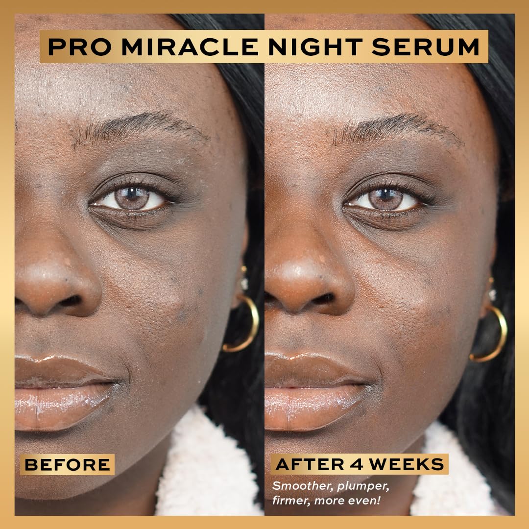 Creamy texture close-up of Revolution Pro Miracle Night Rescue Serum for smooth skin