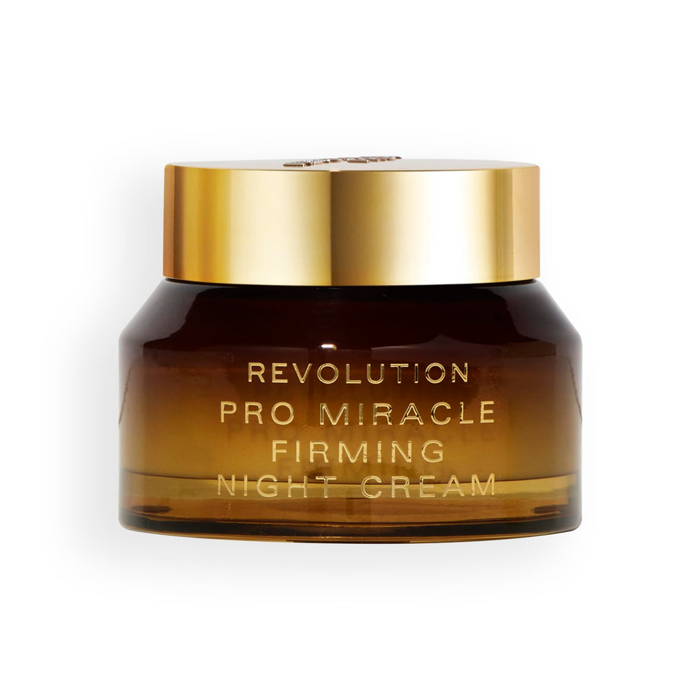 Revolution Pro Miracle Vegan Collagen Night Cream en bote para hidratación nocturna intensiva.