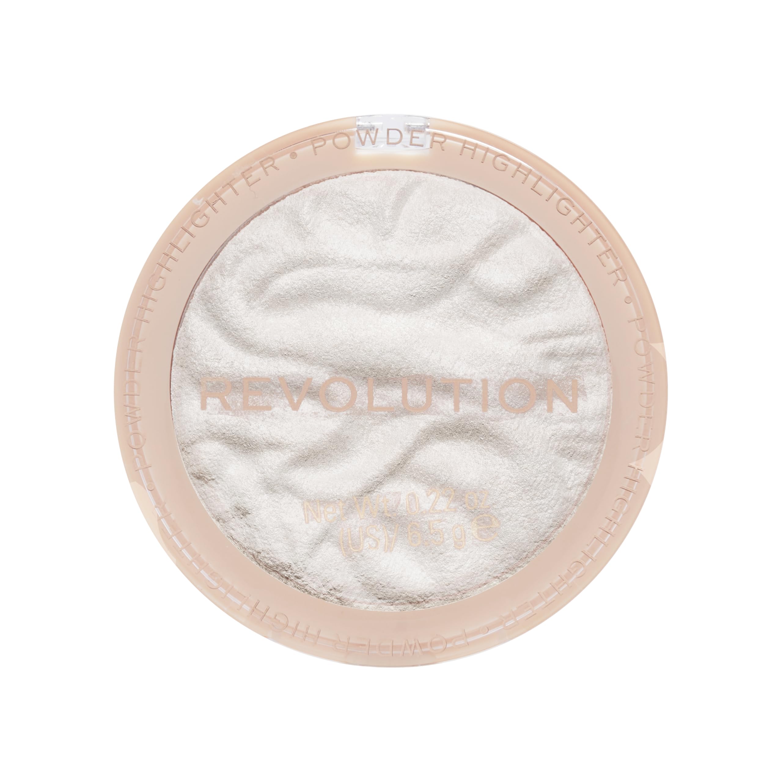 Revolution Reloaded highlighter foil finish activated with a damp brush for intense glow