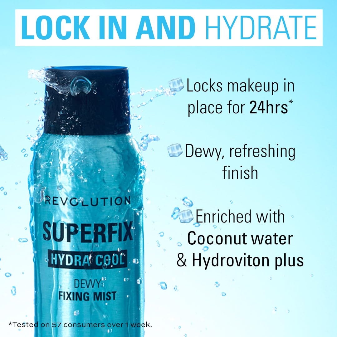 Revolution Superfix Hydra Cool Mist con acabado húmedo para look fresco