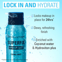 Revolution Superfix Hydra Cool Mist con acabado húmedo para look fresco