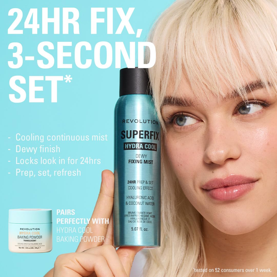 Revolution Superfix Hydra Cool Mist seca rápido y fija el maquillaje