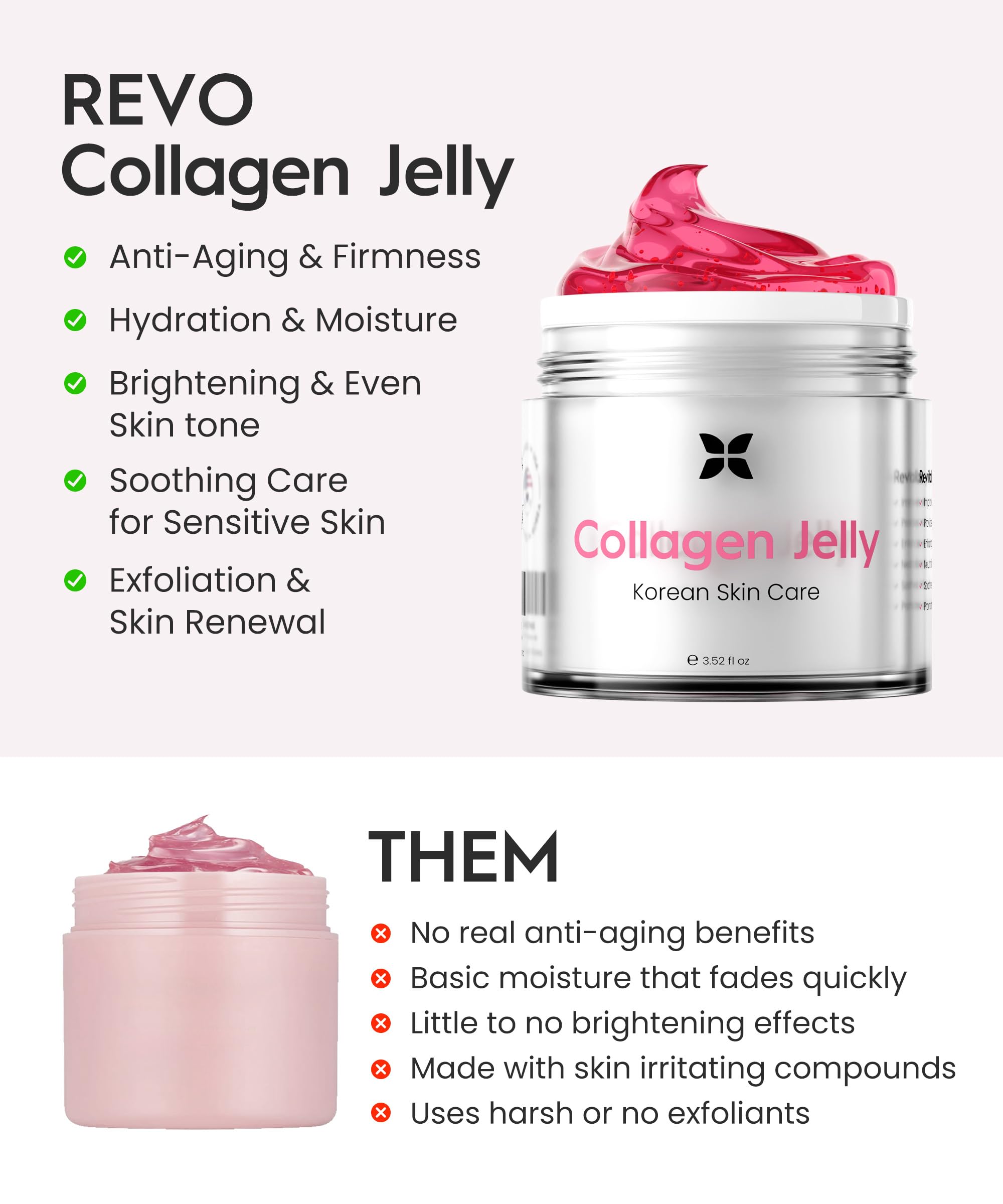 REVOMADIC REVO Collagen Jelly even-tone glow on skin.