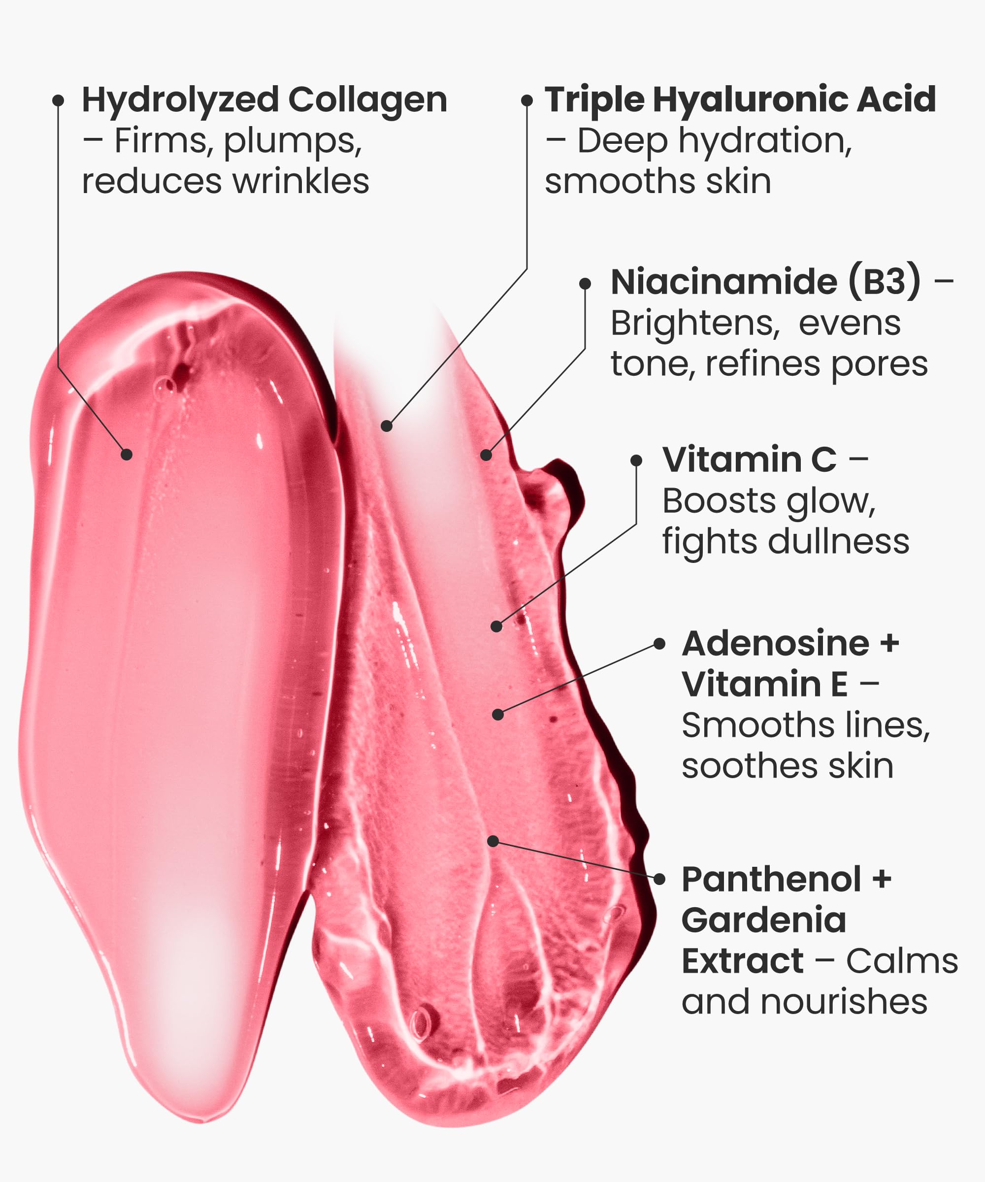 REVOMADIC REVO Collagen Jelly with hyaluronic acid close-up highlighting moisture.