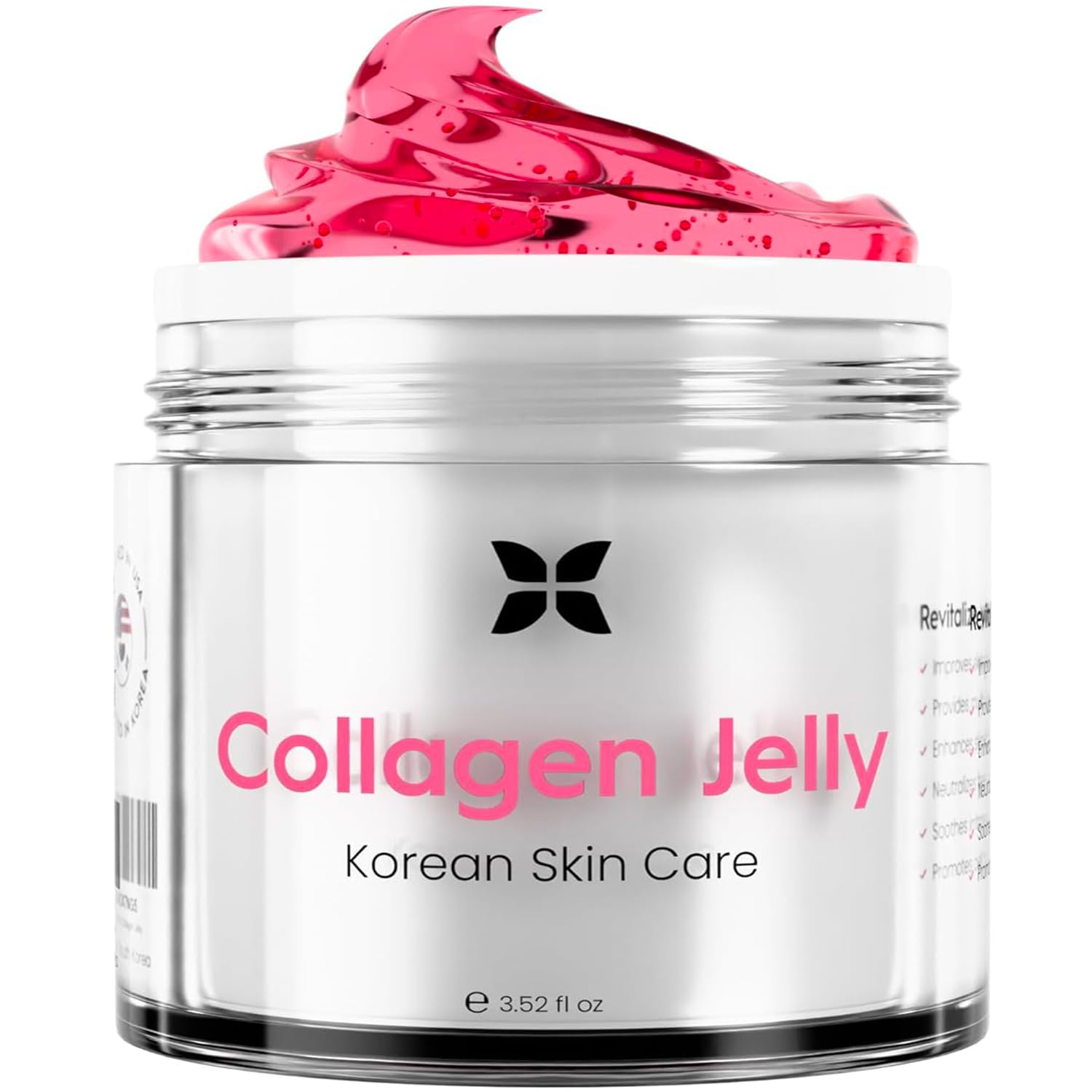 REVOMADIC REVO Collagen Jelly jar close-up showcasing hydrating texture.