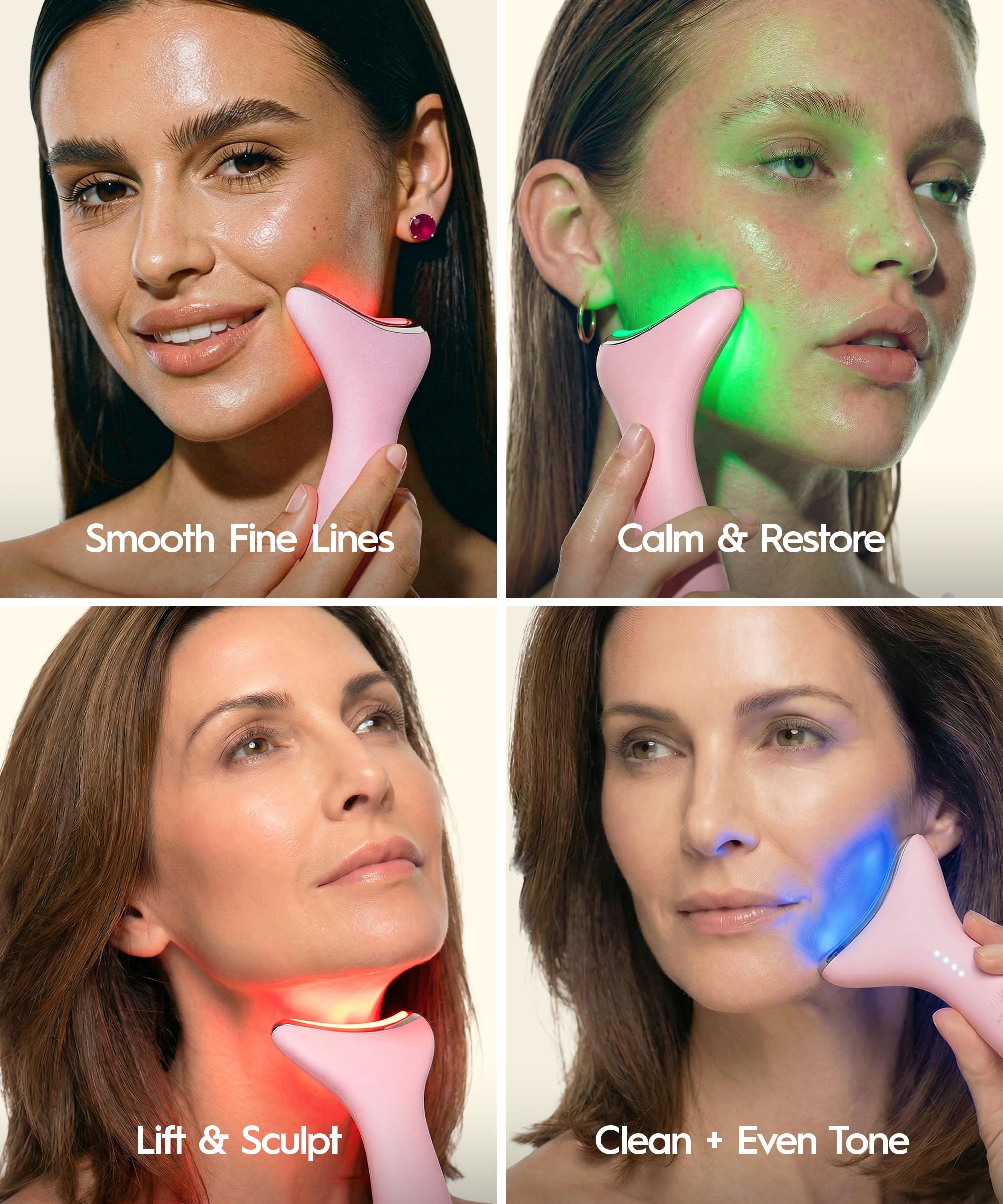 REVOMADIC REVO Genie gua sha-inspired contour for gentle lifting and relaxation.