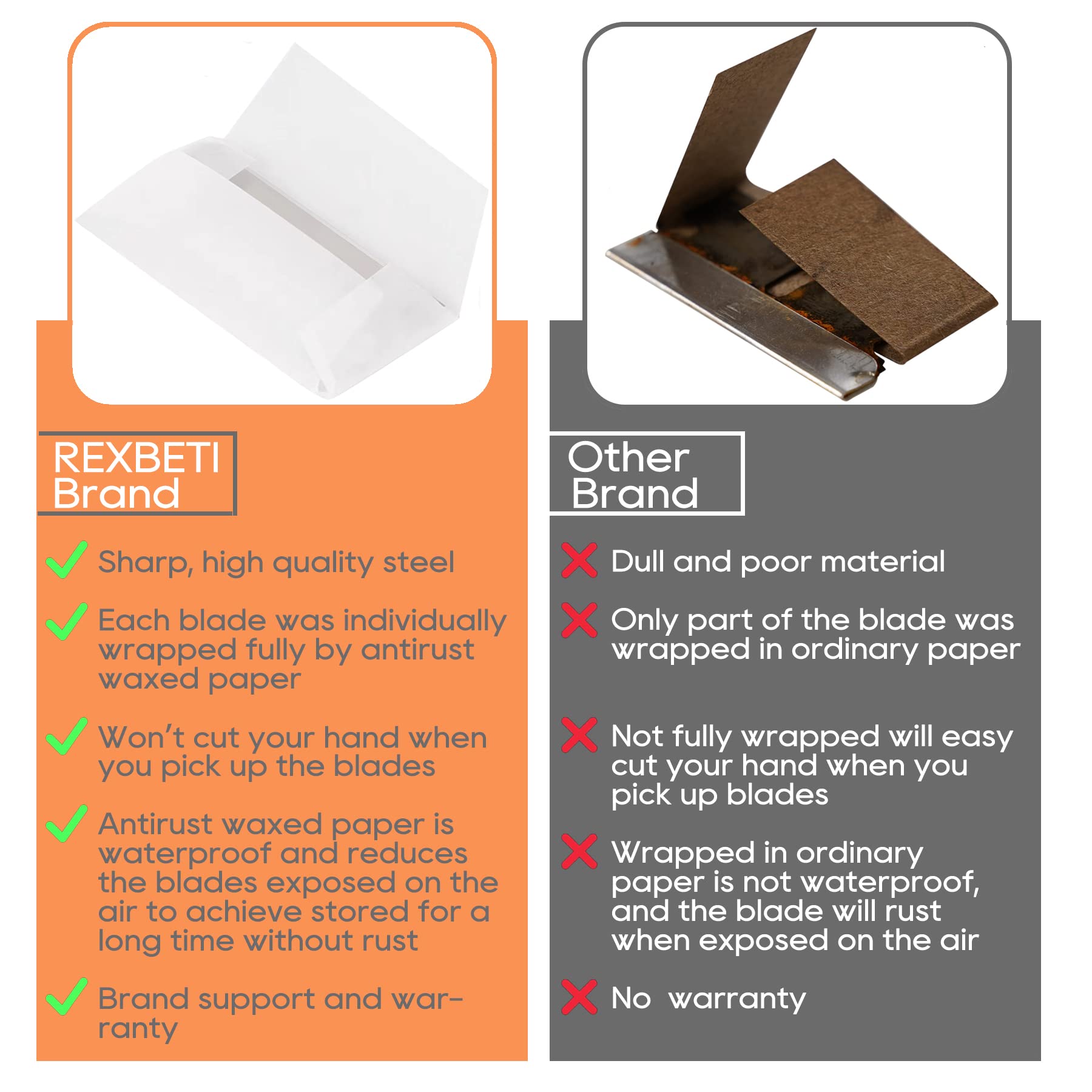 REXBETI blades tackle stickers and decals on doors and frames.