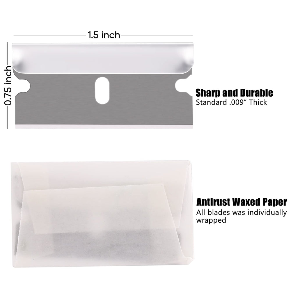 REXBETI steel single-edge blades offer strong cutting performance.