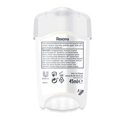 Rexona protección máxima crema-stick textura cremosa para sensación suave.