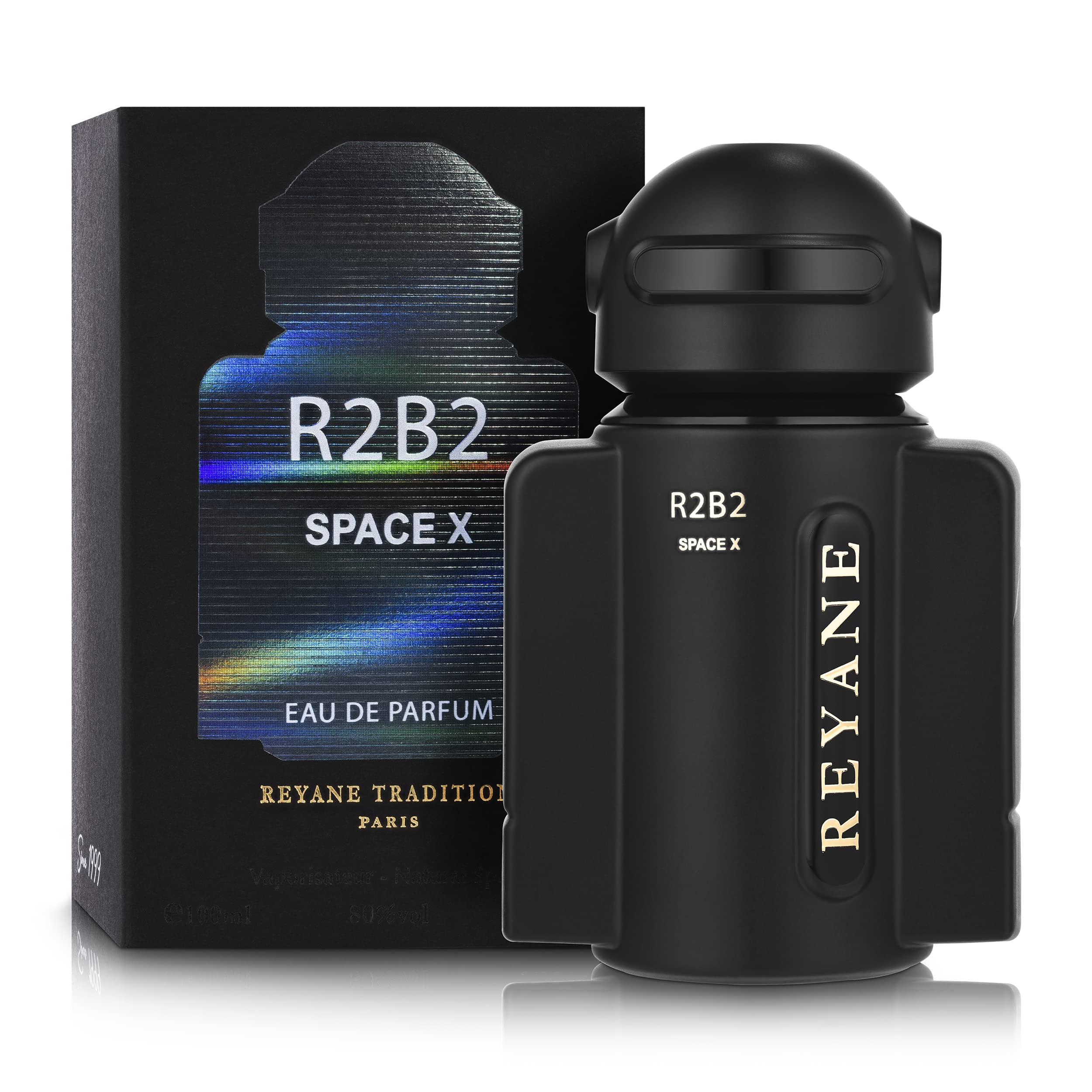 Reyane Tradition R2B2 Space X laser-spray mechanism for even dispersion.