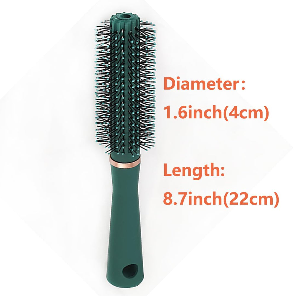 Reazana styling brush ergonomic handle design eases grip during styling.