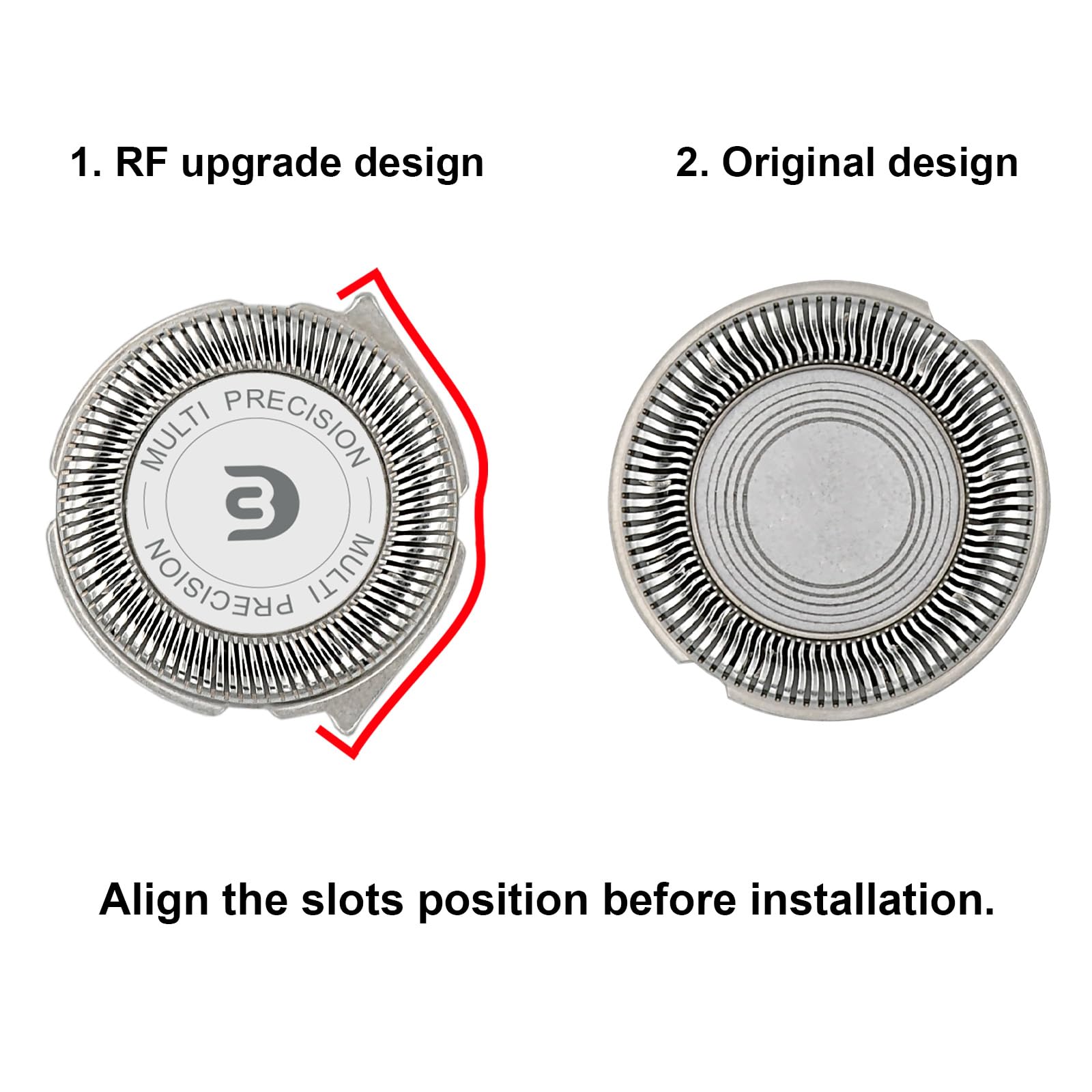 RF RollingFit brush included with SH30 heads helps clean blades after use.