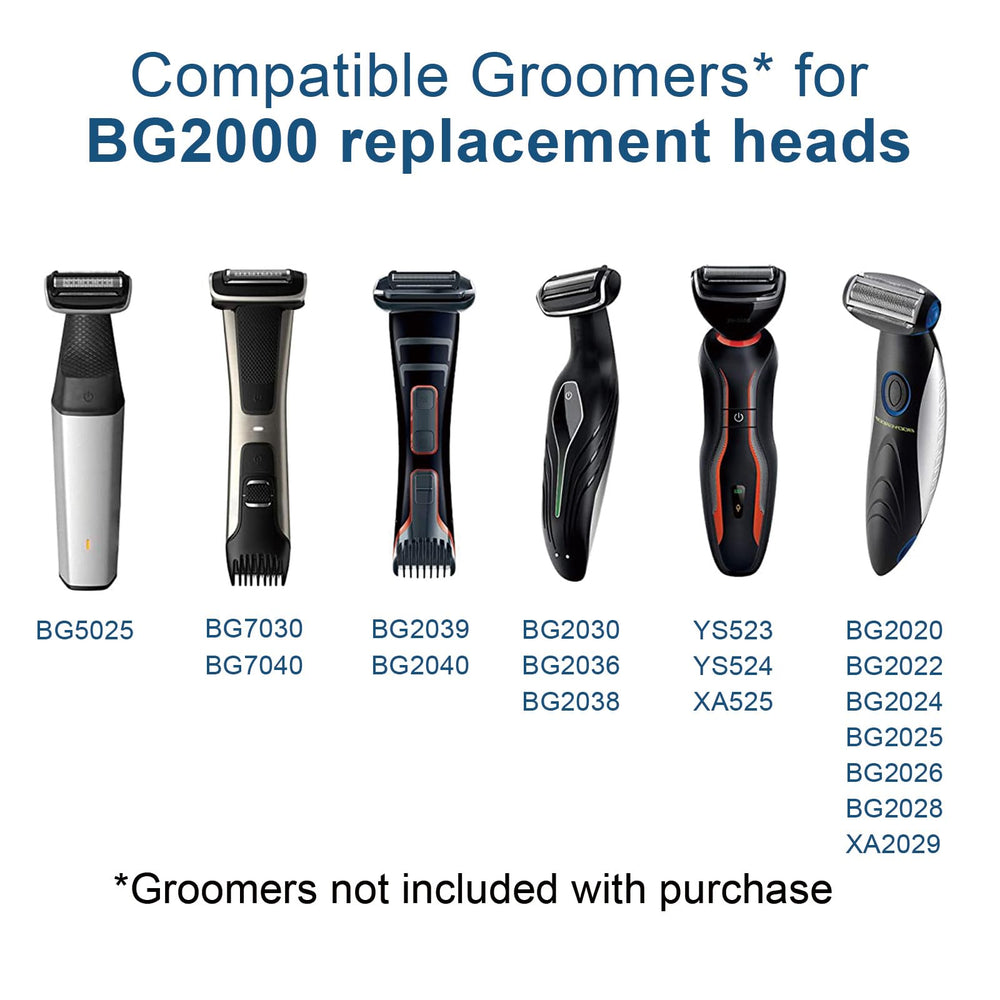 RF RollingFit BG2000/40 compatible head on Philips BodyGroom for smooth skin.