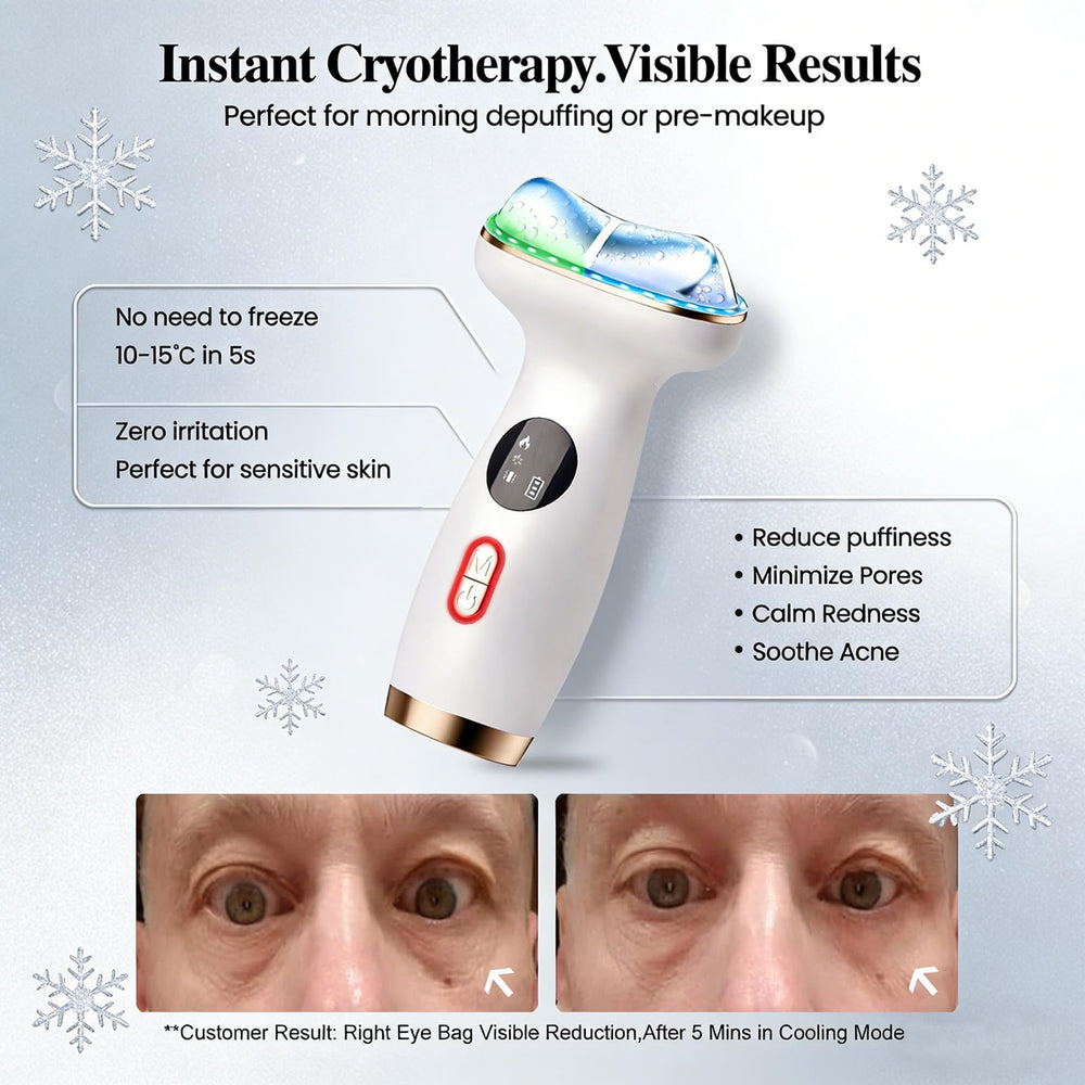 RFVDC cold therapy mode with cooling surface for depuffing