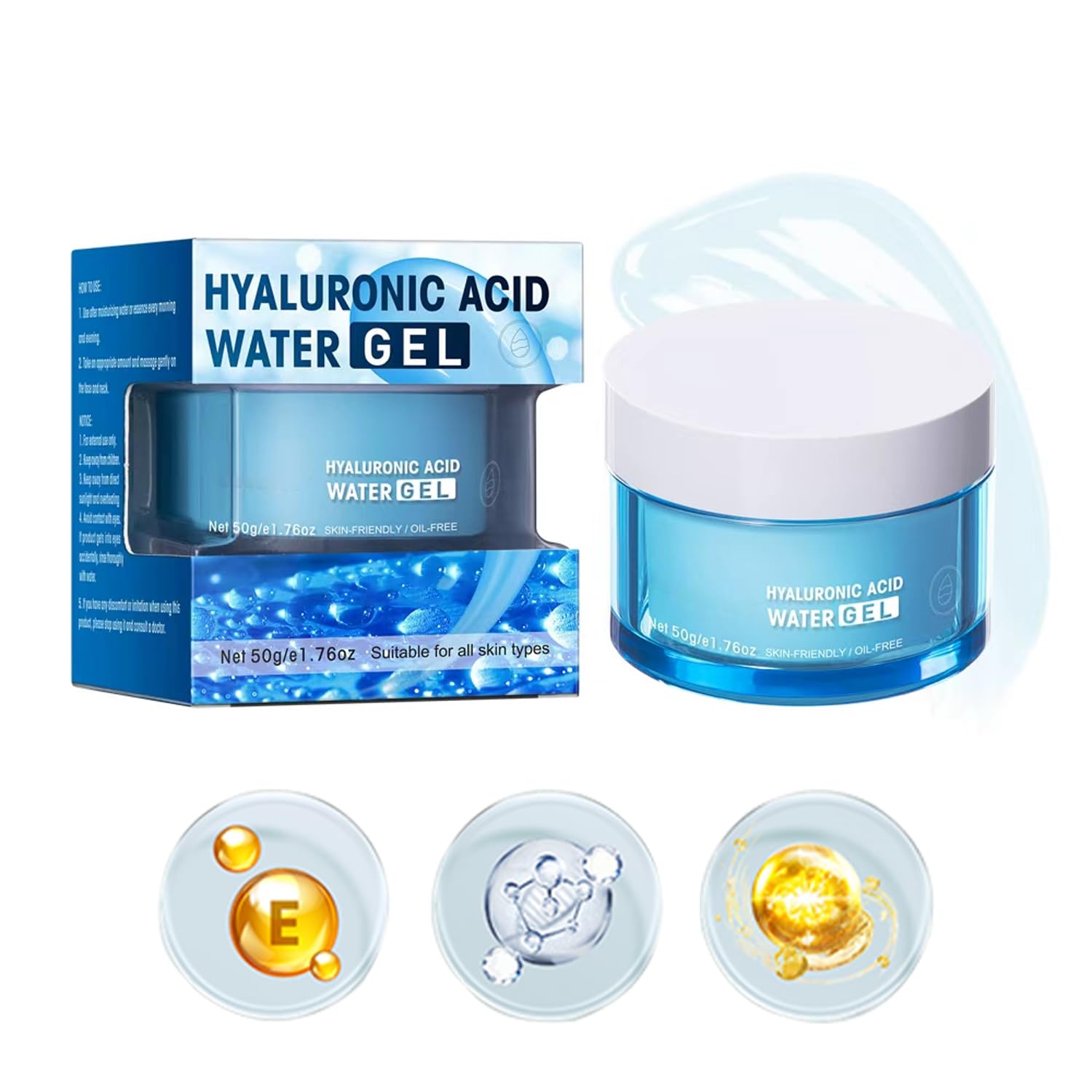 RG ROUGE LX Hydro Boost gel texture, visibly cool and quick-absorbing.