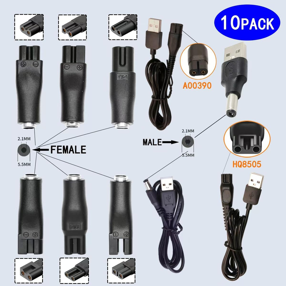 rgzhihuifz norelco-hq8505 compatible charger cord for shavers